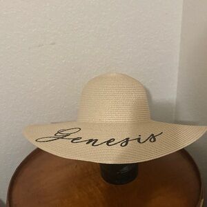 Event Blossom Personalized Wide Brim Straw Sun Hat
